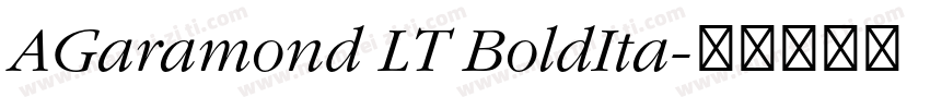 AGaramond LT BoldIta字体转换